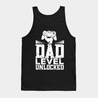 Mens Gamer Dad Video Game Father's Day Dad Level Unlocked Tank Top